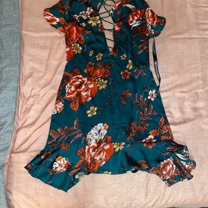 Green Criss Cross Back Dress